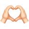 Heart Hands- Light Skin Tone emoji on Apple